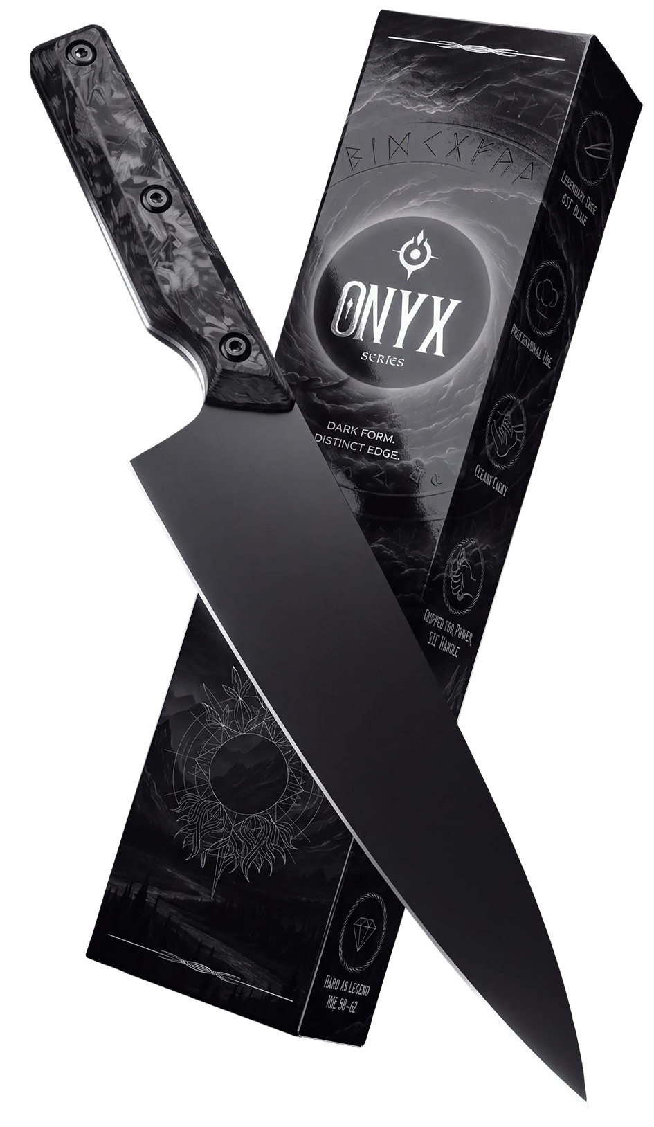 ONYX Series 8-Zoll-Kochmesser mit Verpackung