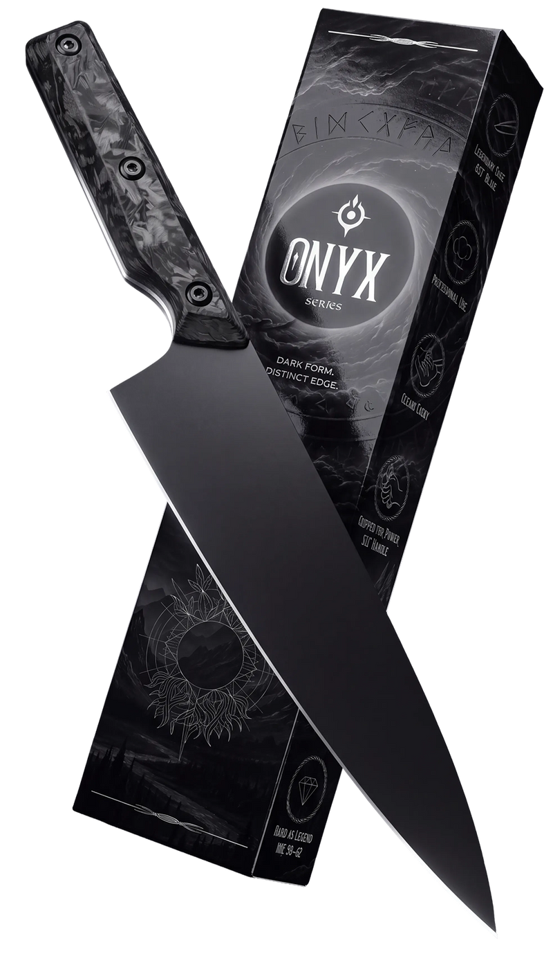 ONYX Series 8-Zoll-Kochmesser mit Verpackung